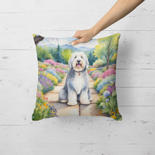 Load image into Gallery viewer, Old English Sheepdog Spring Path Throw Pillow