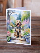Load image into Gallery viewer, Otterhound Spring Path Greeting Cards - Blank Note Cards – 8-Pack of Artist-Designed Cards with Envelopes