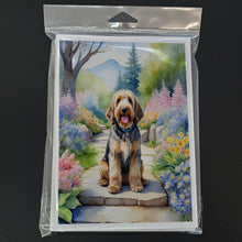 Load image into Gallery viewer, Otterhound Spring Path Greeting Cards - Blank Note Cards – 8-Pack of Artist-Designed Cards with Envelopes