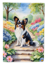 Load image into Gallery viewer, Papillon Spring Path Garden Flag  – Dog-Themed Floral Outdoor Decor