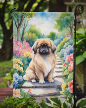 Load image into Gallery viewer, Pekingese Spring Path Garden Flag  – Dog-Themed Floral Outdoor Decor