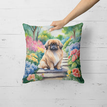 Load image into Gallery viewer, Pekingese Spring Path Throw Pillow