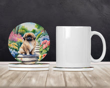 Load image into Gallery viewer, Pekingese Spring Path Large Sandstone Coasters Pack of 4