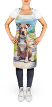 Load image into Gallery viewer, Pit Bull Terrier Spring Path Apron – Artist-Designed Kitchen, BBQ &amp; Craft Apron