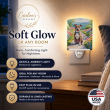 Load image into Gallery viewer, Pit Bull Terrier Spring Path Ceramic Night Light Compact, UL-Certified, Ideal for Bedroom, Bathroom, Nursery, Hallway, Kitchen, 6x4x3, Multicolor