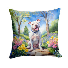 Load image into Gallery viewer, Pit Bull Terrier Spring Path Throw Pillow - 14x14 Decorative Pillow – Art for Your Home &amp; Patio