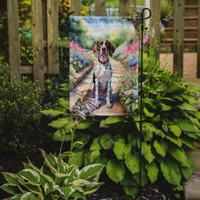 Load image into Gallery viewer, Pointer Spring Path Garden Flag  – Dog-Themed Floral Outdoor Decor