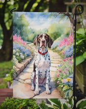 Load image into Gallery viewer, Pointer Spring Path Garden Flag  – Dog-Themed Floral Outdoor Decor