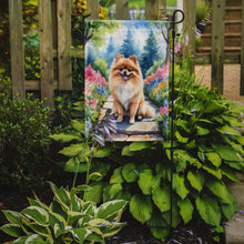 Load image into Gallery viewer, Pomeranian Spring Path Garden Flag  – Dog-Themed Floral Outdoor Decor