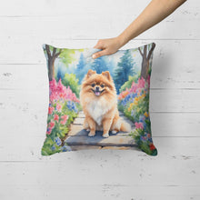 Load image into Gallery viewer, Pomeranian Spring Path Throw Pillow