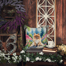 Load image into Gallery viewer, Pomeranian Spring Path Throw Pillow