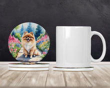 Load image into Gallery viewer, Pomeranian Spring Path Large Sandstone Coasters Pack of 4