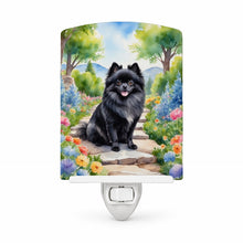 Load image into Gallery viewer, Pomeranian Spring Path Ceramic Night Light Compact, UL-Certified, Ideal for Bedroom, Bathroom, Nursery, Hallway, Kitchen, 6x4x3, Multicolor