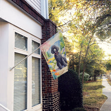 Load image into Gallery viewer, Black Poodle Spring Path House Flag