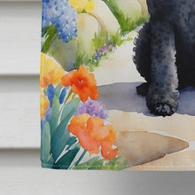 Load image into Gallery viewer, Black Poodle Spring Path House Flag
