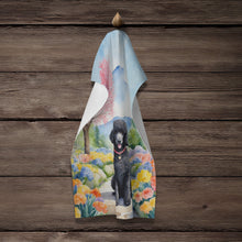 Load image into Gallery viewer, Black Poodle Spring Path Kitchen Towel