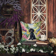 Load image into Gallery viewer, Black Poodle Spring Path Throw Pillow