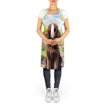Load image into Gallery viewer, Chocolate Poodle Spring Path Apron – Artist-Designed Kitchen, BBQ &amp; Craft Apron