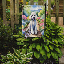 Load image into Gallery viewer, White Poodle Spring Path Garden Flag  – Dog-Themed Floral Outdoor Decor