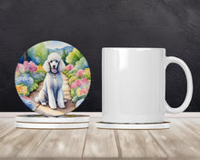 Load image into Gallery viewer, White Poodle Spring Path Large Sandstone Coasters Pack of 4