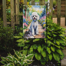 Load image into Gallery viewer, White Poodle Spring Path Garden Flag  – Dog-Themed Floral Outdoor Decor
