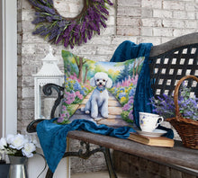 Load image into Gallery viewer, White Poodle Spring Path Throw Pillow