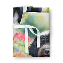 Load image into Gallery viewer, Portuguese Water Dog Spring Path Apron – Artist-Designed Kitchen, BBQ &amp; Craft Apron