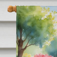 Load image into Gallery viewer, Portuguese Water Dog Spring Path House Flag