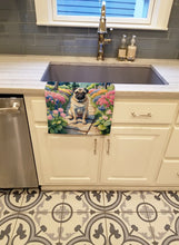 Load image into Gallery viewer, Pug Spring Path Kitchen Towel
