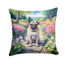 Load image into Gallery viewer, Pug Spring Path Throw Pillow