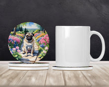 Load image into Gallery viewer, Pug Spring Path Large Sandstone Coasters Pack of 4