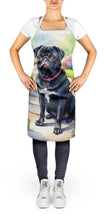 Load image into Gallery viewer, Black Pug Spring Path Apron – Artist-Designed Kitchen, BBQ &amp; Craft Apron