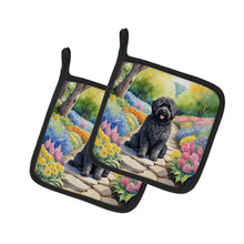 Load image into Gallery viewer, Puli Spring Path Pot Holders - Set of 2 Decorative Kitchen Helpers | Made in the USA