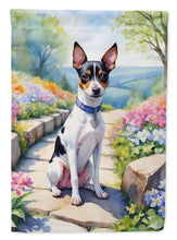Load image into Gallery viewer, Rat Terrier Spring Path Garden Flag  – Dog-Themed Floral Outdoor Decor