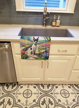 Load image into Gallery viewer, Rat Terrier Spring Path Kitchen Towel