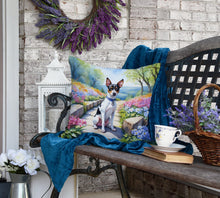Load image into Gallery viewer, Rat Terrier Spring Path Throw Pillow