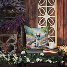 Load image into Gallery viewer, Rat Terrier Spring Path Throw Pillow