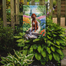 Load image into Gallery viewer, Redbone Coonhound Spring Path Garden Flag  – Dog-Themed Floral Outdoor Decor