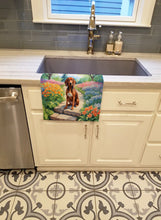 Load image into Gallery viewer, Redbone Coonhound Spring Path Kitchen Towel