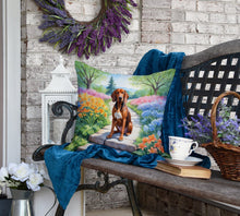 Load image into Gallery viewer, Redbone Coonhound Spring Path Throw Pillow
