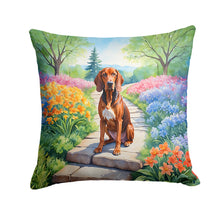 Load image into Gallery viewer, Redbone Coonhound Spring Path Throw Pillow