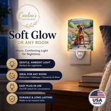 Load image into Gallery viewer, Rhodesian Ridgeback Spring Path Ceramic Night Light Compact, UL-Certified, Ideal for Bedroom, Bathroom, Nursery, Hallway, Kitchen, 6x4x3, Multicolor