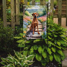 Load image into Gallery viewer, Rhodesian Ridgeback Spring Path Garden Flag  – Dog-Themed Floral Outdoor Decor
