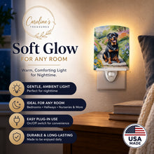 Load image into Gallery viewer, Rottweiler Spring Path Ceramic Night Light Compact, UL-Certified, Ideal for Bedroom, Bathroom, Nursery, Hallway, Kitchen, 6x4x3, Multicolor