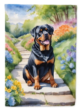 Load image into Gallery viewer, Rottweiler Spring Path Garden Flag  – Dog-Themed Floral Outdoor Decor