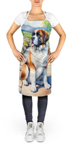 Load image into Gallery viewer, Saint Bernard Spring Path Apron – Artist-Designed Kitchen, BBQ &amp; Craft Apron