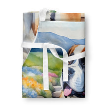 Load image into Gallery viewer, Saint Bernard Spring Path Apron – Artist-Designed Kitchen, BBQ &amp; Craft Apron