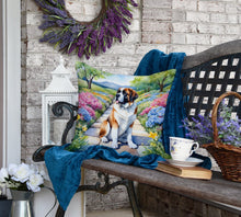 Load image into Gallery viewer, Saint Bernard Spring Path Throw Pillow
