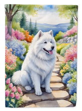 Load image into Gallery viewer, Samoyed Spring Path Garden Flag  – Dog-Themed Floral Outdoor Decor