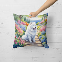 Load image into Gallery viewer, Samoyed Spring Path Throw Pillow
